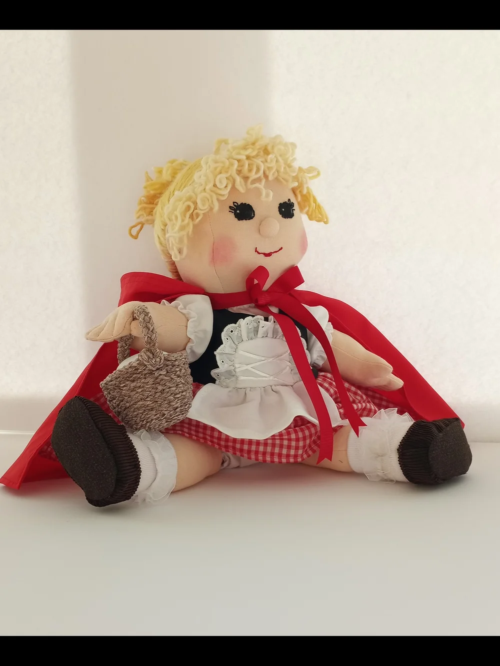 Red Riding Hood Plush Doll with Red Cape - Unbranded